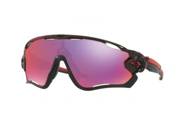Image of Oakley Jawbreaker OO9290 Sunglasses 929017-31 - Black/coc Kinetist Frame, Prizm Road Lenses