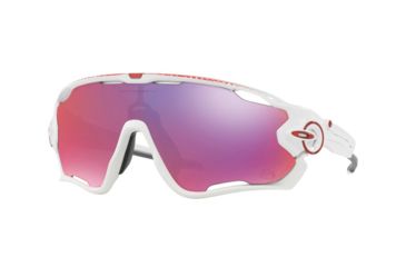 Image of Oakley JAWBREAKER OO9290 Sunglasses 929018-31 - Polished White Frame, Prizm Road Lenses
