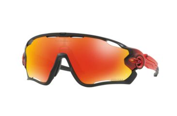 Image of Oakley Jawbreaker OO9290 Sunglasses 929023-31 - Ruby Fade Frame, Prizm Ruby Lenses