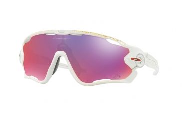 Image of Oakley Jawbreaker OO9290 Sunglasses 929027-31 - Matte White Frame, Prizm Road Lenses