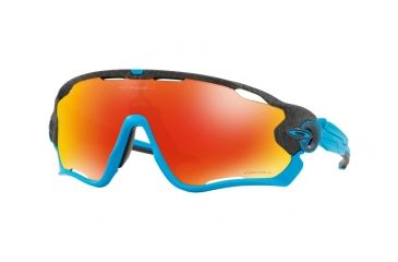 Image of Oakley Jawbreaker OO9290 Sunglasses 929033-31 - Aero Grid Grey Frame, Prizm Ruby Lenses