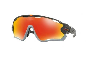 Image of Oakley Jawbreaker OO9290 Sunglasses 929034-31 - Aero Matte Carbon Frame, Prizm Ruby Lenses