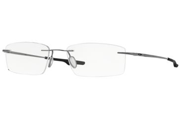 Image of Oakley Keel Bifocal Prescription Eyeglasses 312203-55 - Chrome Frame, Clear Lenses