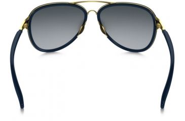 Image of Oakley Kickback Sunglasses Satin Gold/Navy Frame, Black Grey Gradient Lens-OO4102-03