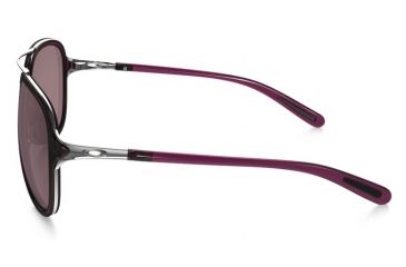 Image of Oakley Kickback Sunglasses Satin Black Ice/Crystal Raspberry Frame, OO Grey Polarized Lens-OO4102-05