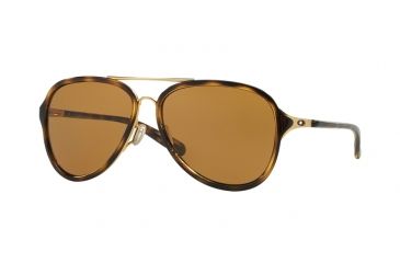 Image of Oakley KICKBACK OO4102 Progressive Prescription Sunglasses OO4102-410202-58 - Lens Diameter 58 mm, Frame Color Satin Gold/Tortoise