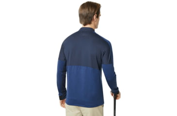 Image of Oakley Knockdown Mixed Fleece 1/4 Zip - Mens, Dark Blue, Extra Large, 461724-609-XL