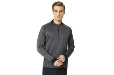 Image of Oakley Knockdown Mixed Fleece 1/4 Zip - Mens, Forged Iron, Extra Large, 461724-24J-XL