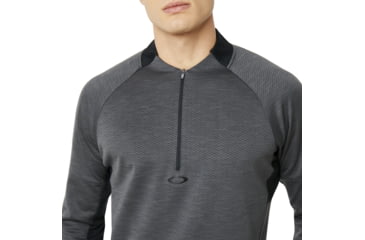 Image of Oakley Knockdown Mixed Fleece 1/4 Zip - Mens, Forged Iron, Extra Large, 461724-24J-XL