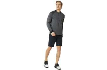 Image of Oakley Knockdown Mixed Fleece 1/4 Zip - Mens, Forged Iron, Extra Large, 461724-24J-XL