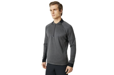 Image of Oakley Knockdown Mixed Fleece 1/4 Zip - Mens, Forged Iron, M, 461724-24J-M