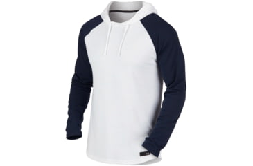 Image of Oakley Lakeside Long Sleeve Hooded Knit - Mens, White, Small, 433858-100-S