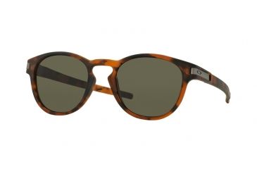 Image of Oakley LATCH A OO9349 Progressive Prescription Sunglasses OO9349-934902-53 - Lens Diameter 53 mm, Frame Color Matte Brown Tortoise