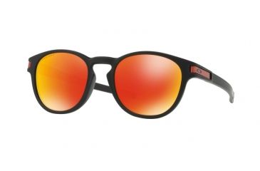 Image of Oakley Latch A OO9349 Progressive Prescription Sunglasses OO9349-934913-53 - Lens Diameter 53 mm, Frame Color Matte Black