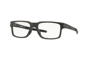 Image of Oakley LATCH EX OX8115 Progressive Prescription Eyeglasses 811503-52 - Woodgrain Frame, Clear Lenses