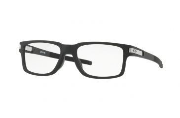 Image of Oakley LATCH EX OX8115 Progressive Prescription Eyeglasses 811504-52 - Satin Black Frame, Clear Lenses