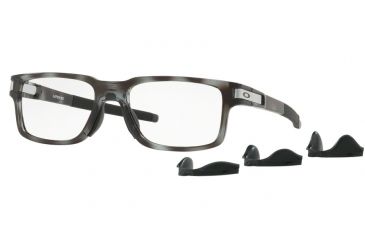 Image of Oakley LATCH EX OX8115 Progressive Prescription Eyeglasses 811507-52 - Polished Grey Tortoise Frame, Clear Lenses