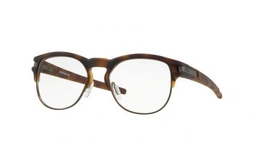 Image of Oakley LATCH KEY RX OX8134 Prescription Eyeglasses 813402-50 - Polished Brown Tortoise Frame, Clear Lenses