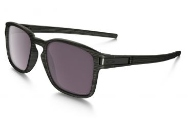 Image of Oakley LATCH SQ OO9353 Sunglasses 935310-52 - Woodgrain Frame, Prizm Daily Polarized Lenses