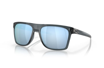 Image of Oakley Leffingwell Sunglasses, Crystal Black Frame, Prizm Deep Water Lens, Polarized, 57, OO9100-910005-57