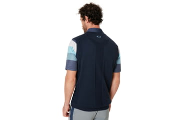 Image of Oakley Light Knit Half Zip Vest - Mens, Foggy Blue, Large, 412802-6FB-L