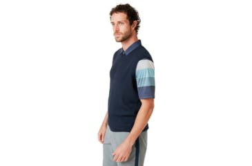 Image of Oakley Light Knit Half Zip Vest - Mens, Foggy Blue, Large, 412802-6FB-L