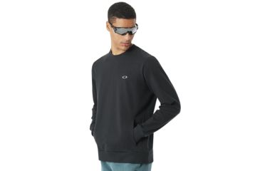 Image of Oakley Link Crew Fleece Sweatshirt- Men's, Blackout, Extra Large, 472333-02E-XL