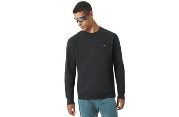 Image of Oakley Link Crew Fleece Sweatshirt- Men's, Blackout, Extra Large, 472333-02E-XL