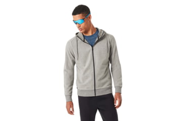 Image of Oakley Link Full Zip Fleece - Mens, Athletic Heather Grey, Small, 472330B-24G-S