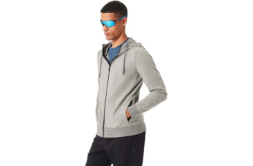 Image of Oakley Link Full Zip Fleece - Mens, Athletic Heather Grey, Small, 472330B-24G-S