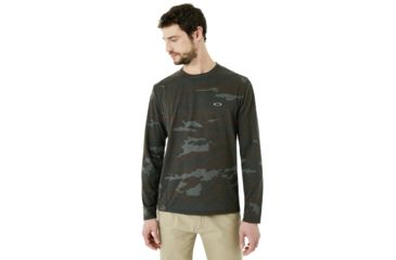 Image of Oakley Link LS Top - Mens, Blackout Camo, Large 434247P-978-L