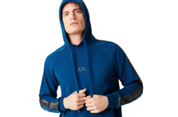 Image of Oakley Lit Graphic Hoodie - Mens, Dark Blue, Large, 472466-609-L