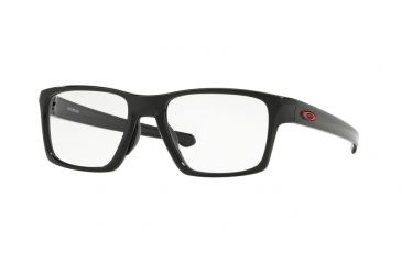 Image of Oakley LITEBEAM OX8140 Eyeglass Frames 814003-53 - Polished Black Frame, Clear Lenses