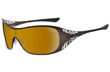 Image of Oakley Liv Polished Black Frame w/ Warm Grey Lenses Sunglasses 05-669
