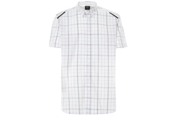 Image of Oakley Local Short Sleeve Plaid - Mens, White, Extra Large, 401865-100-XL