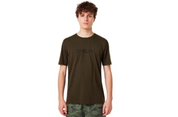 Image of Oakley Logo Allover Logo Tee - Mens, New Dark Brush, Small, 457939-86L-S