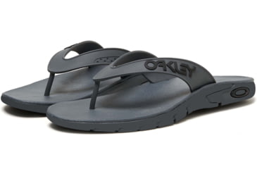 Image of Oakley Logo B1B Flip Flop - Mens, Uniform Grey, 10, FOF100093-25N-10