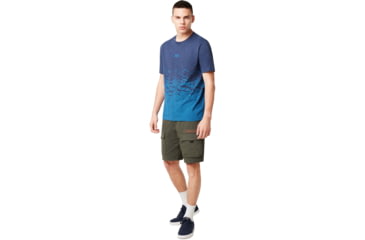 Image of Oakley Logo Digital Tee - Mens, Foggy Blue, Medium, 457926-6FB-M