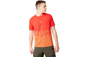 Image of Oakley Logo Digital Tee - Mens, High Risk Red, Large, 457926-43A-L