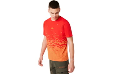 Image of Oakley Logo Digital Tee - Mens, High Risk Red, Large, 457926-43A-L