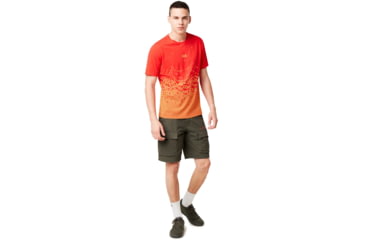 Image of Oakley Logo Digital Tee - Mens, High Risk Red, Large, 457926-43A-L