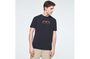 Image of Oakley Logo Mumbo Short Sleeve Tee - Mens, Blackout, Extra Small, FOA400057-02E-XS