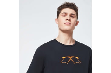 Image of Oakley Logo Mumbo Short Sleeve Tee - Mens, Blackout, Extra Small, FOA400057-02E-XS
