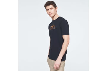 Image of Oakley Logo Mumbo Short Sleeve Tee - Mens, Blackout, Extra Small, FOA400057-02E-XS