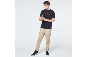 Image of Oakley Logo Mumbo Short Sleeve Tee - Mens, Blackout, Extra Small, FOA400057-02E-XS
