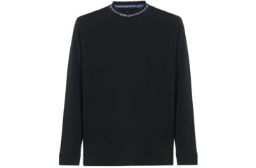 Image of Oakley SI Logo Neck Long Sleeve Tee - Mens, Blackout, Medium, 457430-02E-M