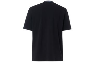 Image of Oakley Logo Neck Short Sleeve Tee - Mens, Blackout, Extra Large, 457431-02E-XL