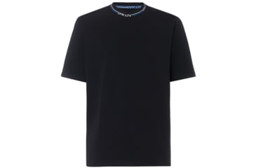 Image of Oakley Logo Neck Ss Tee - Mens, Blackout, Small, 457431-02E-S