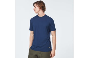 Image of Oakley Logo Patch Short Sleeve Tee - Mens, Universal Blue, Small, FOA400605-6ZZ-S