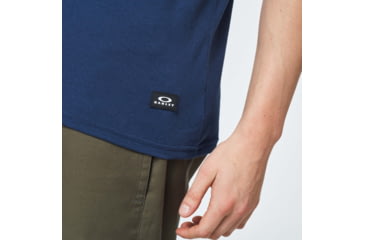 Image of Oakley Logo Patch Short Sleeve Tee - Mens, Universal Blue, Small, FOA400605-6ZZ-S